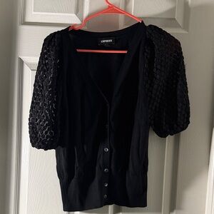 Express ballon sleeve cardigan
